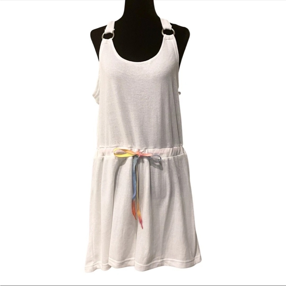 NWT Aruba Blue Tank Top Romper White Sz L